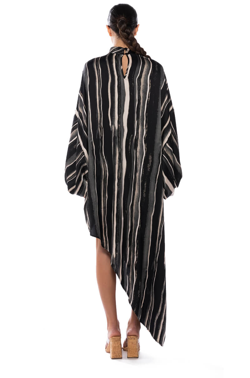 FILM MIDI ASYMMETRICAL SHIRT DRESS