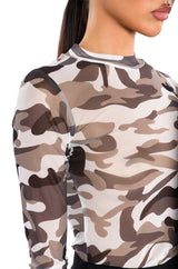 FIND ME CAMO MESH BODYSUIT