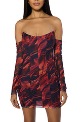 FIRE ME UP MESH MINI DRESS