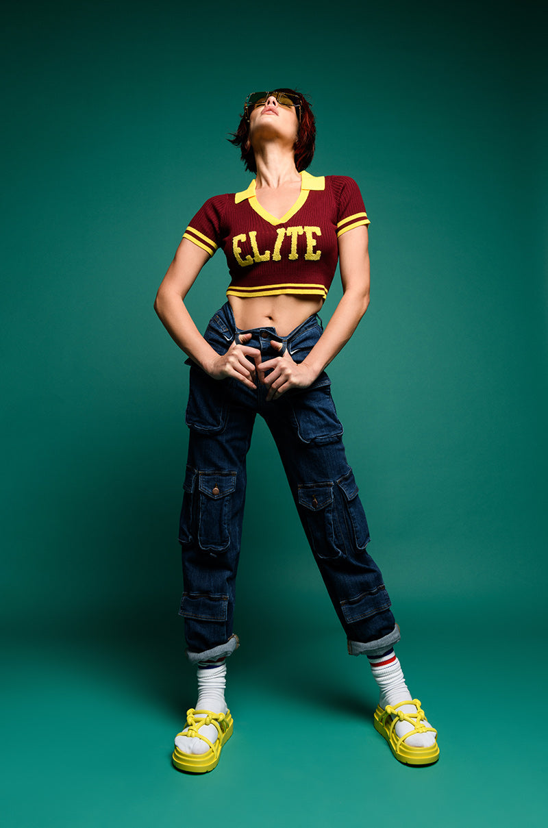FIRE UP SHORT SLEEVE SWEATER