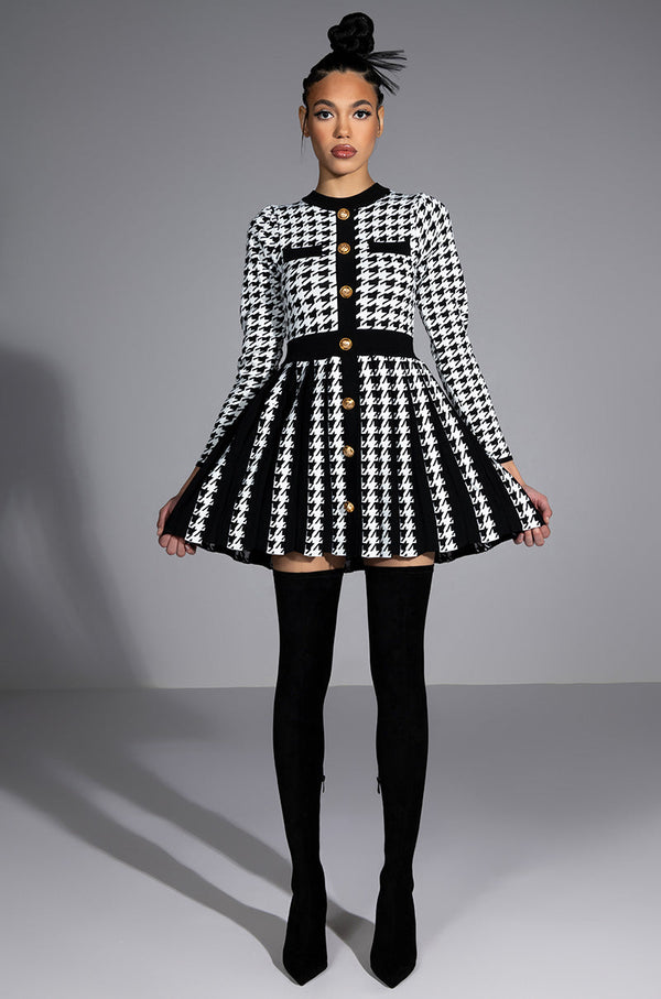 CATALINA KNIT FLARED SKIRT MINI DRESS