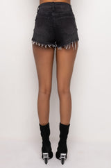 FLEX-FIT HIGH WAISTED SUPER STRETCHY DENIM SHORTS