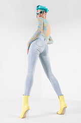 FLEX-FIT HIGH WAISTED SUPER STRETCHY SKINNY JEANS