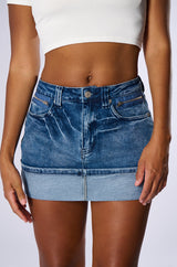 FLIP ME OVER MINI DENIM SKIRT