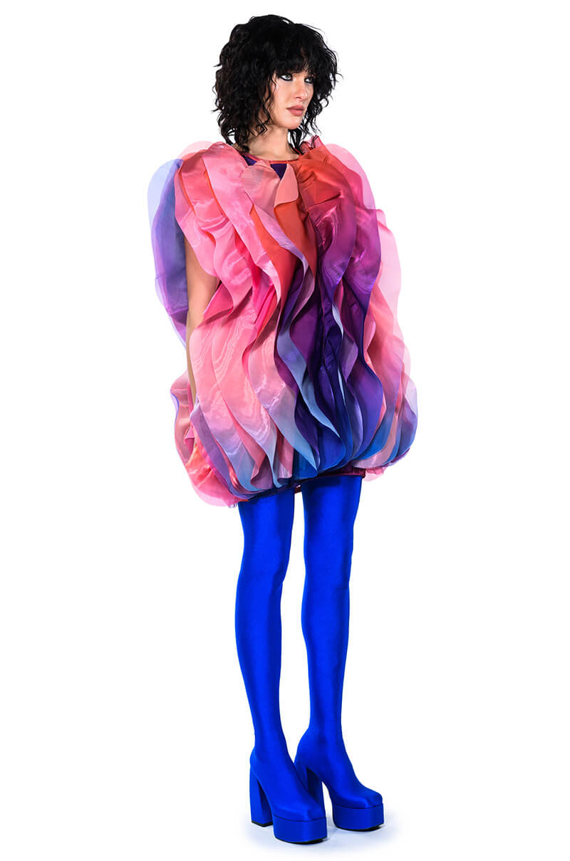 FLOAT LIKE A BUTTERFLY MINI FASHION DRESS