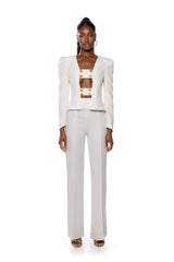 FLORENCE STRUCTURED BLOUSE IN WHITE