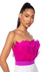FLY AWAY FEATHER TUBE TOP