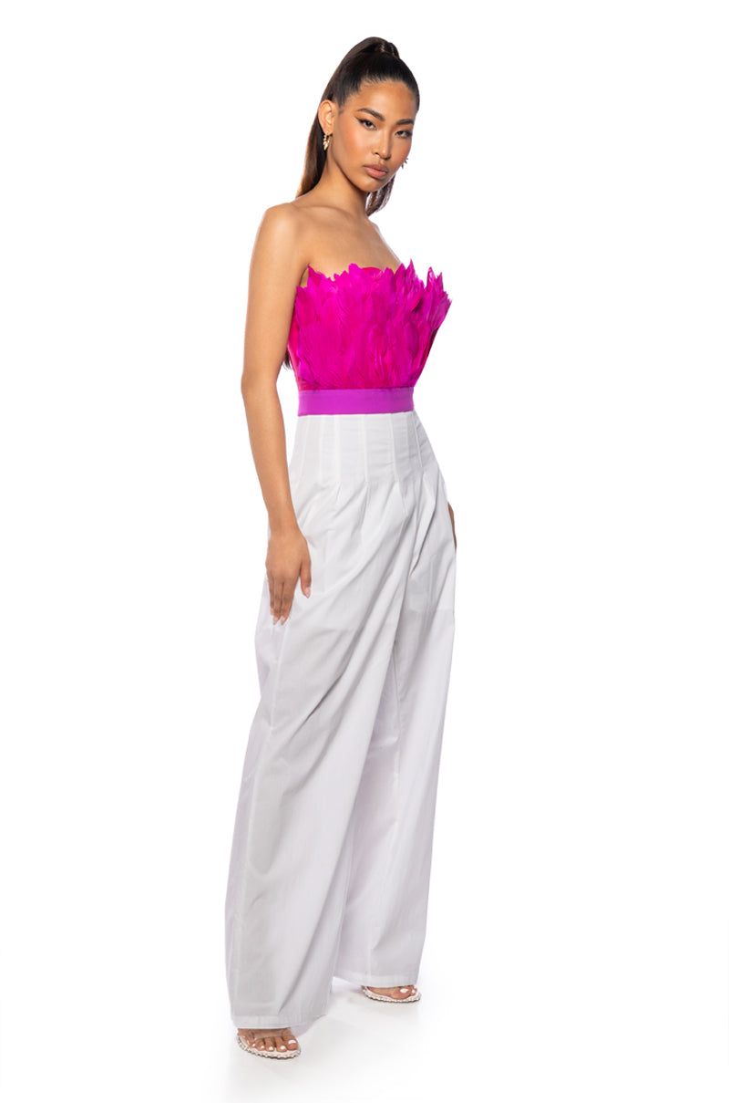 FLY AWAY FEATHER TUBE TOP