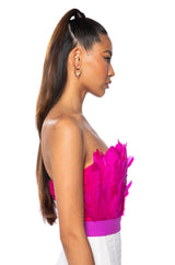 FLY AWAY FEATHER TUBE TOP