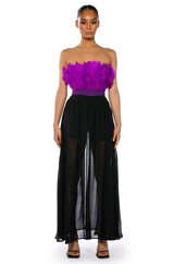 FLY AWAY FEATHER TUBE TOP