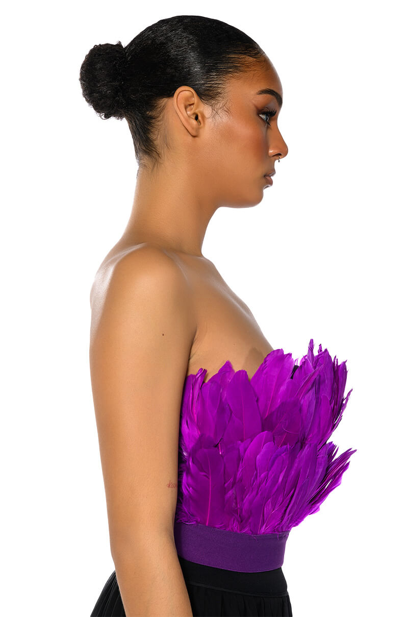 FLY AWAY FEATHER TUBE TOP