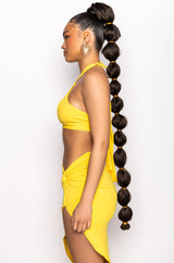 FLY GAL CUTOUT HALTER CROP TOP