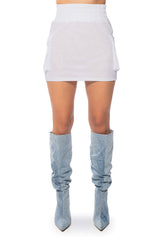 FOLLOW ME ADJUSTABLE DOUBLE MESH CARGO SKIRT