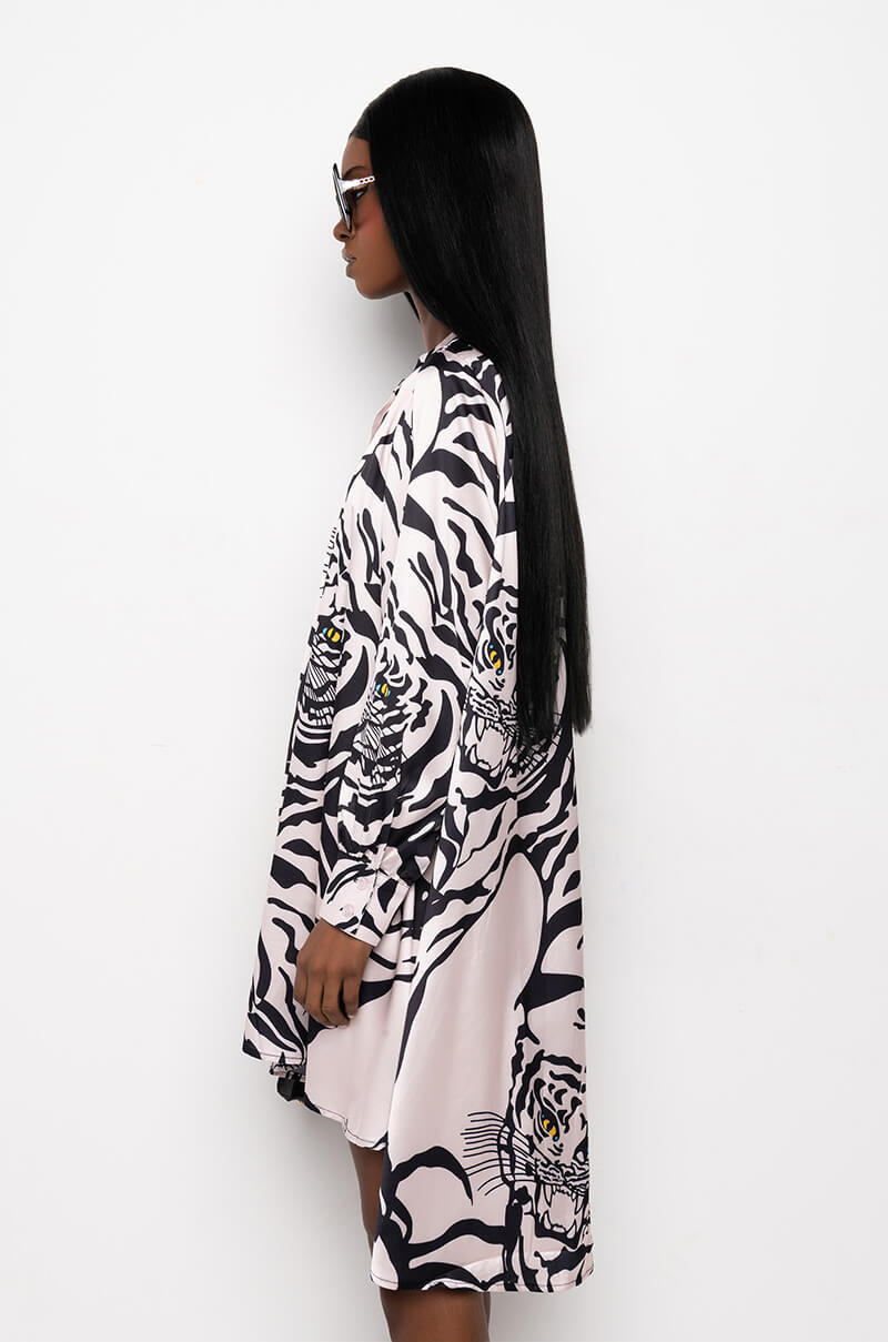 FOLLOW MY LEAD BUTTON UP DRESS