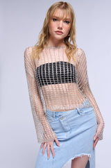 FOR THE BEACH METALLIC SWEATER