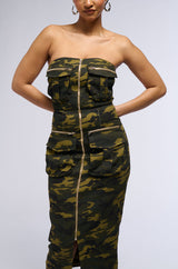 FOR THE GRAM CARGO MIDI DRESS