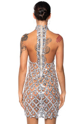 FOR THE LONG RUN EMBELLISHED MINI DRESS
