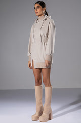 FOREVER YOUNG HOODED MINI DRESS