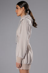 FOREVER YOUNG HOODED MINI DRESS