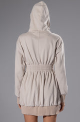 FOREVER YOUNG HOODED MINI DRESS