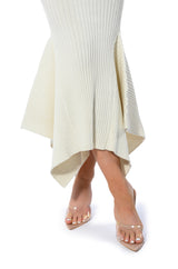 FORGET ME NOT LONG SLEEVE MOCK NECK MIDI DRESS