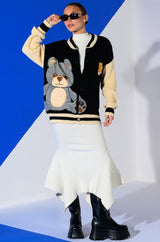 FORGET ME NOT LONG SLEEVE MOCK NECK MIDI DRESS