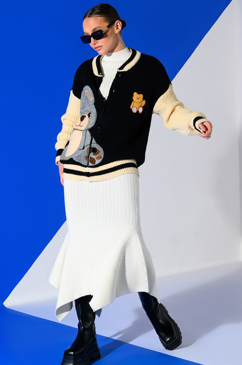 FORGET ME NOT LONG SLEEVE MOCK NECK MIDI DRESS