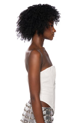 FREE SPIRIT STRUCTURED CORSET TOP IN WHITE