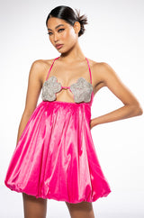 FRESH BLOOM EMBELLISHED MINI DRESS