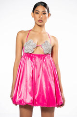 FRESH BLOOM EMBELLISHED MINI DRESS