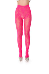 FUSCHIA ALL OVER LACE TIGHT