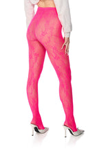 FUSCHIA ALL OVER LACE TIGHT