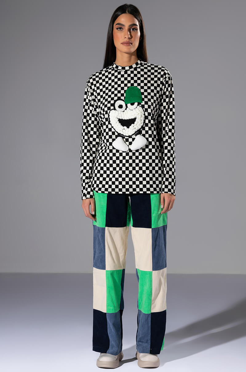 FUN TIMES CHECKERED TOP