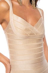 GAIA BANDAGE CAP SLEEVE TOP IN IVORY