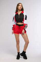 GAME TIME HALF ZIP CROP SWEATSHIRT