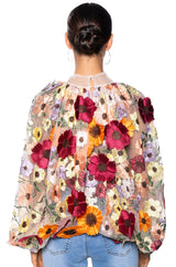 GARDEN DREAMS FLORAL BLOUSE