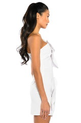 GEMMA FLORAL DETAIL ONE SHOULDER MINI DRESS