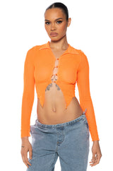 GEMMA KEYHOLE LONG SLEEVE SHIRT