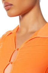 GEMMA KEYHOLE LONG SLEEVE SHIRT