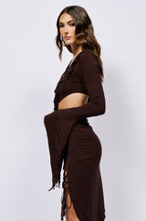 GEMMA RUFFLED LONG SLEEVE TOP