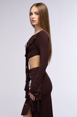 GEMMA RUFFLED LONG SLEEVE TOP