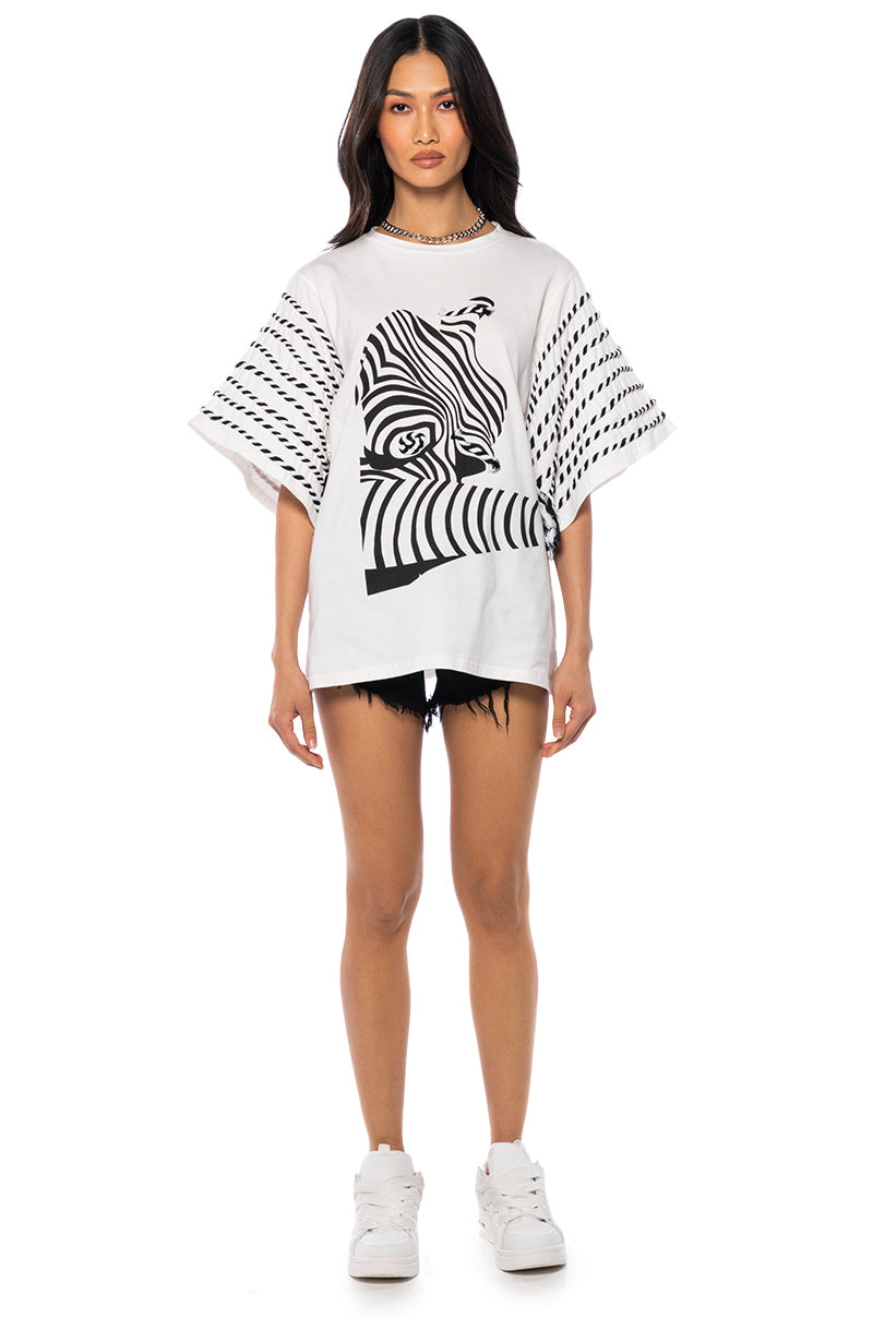GENESIS GRAPHIC PRINT FASHION SLEEVE T SHIRT