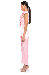 GENEVIEVE FLORAL MAXI DRESS WITH SLIT