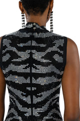 GET WILD RHINESTONE MINI DRESS