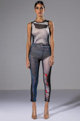 GHOSTING YOU SLEEVELESS CATSUIT