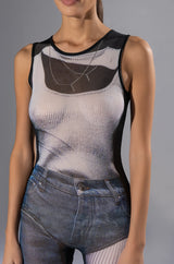 GHOSTING YOU SLEEVELESS CATSUIT