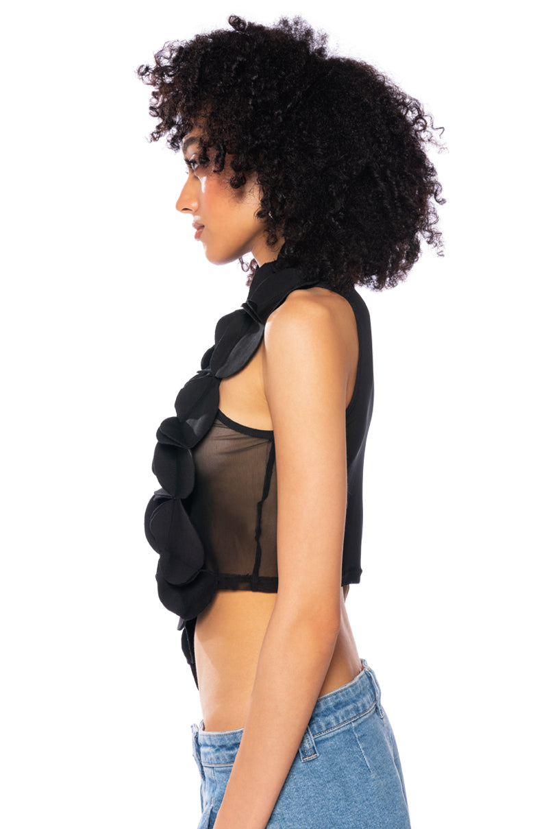 GIGI APPLIQUE SLEEVELESS BLOUSE