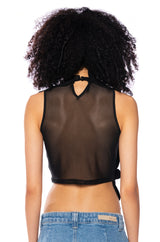 GIGI APPLIQUE SLEEVELESS BLOUSE