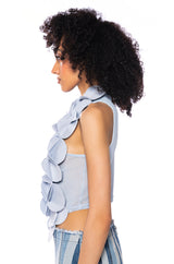 GIGI APPLIQUE SLEEVELESS BLOUSE
