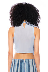 GIGI APPLIQUE SLEEVELESS BLOUSE